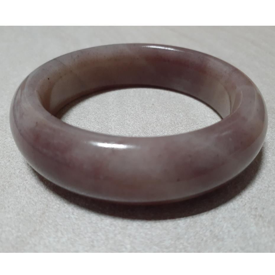 【三寶坊】天然佘太手鐲 62圈口 草莓醬 小胖鐲 平安鐲 佘太翠 手鐲大圈口 N138-細節圖5