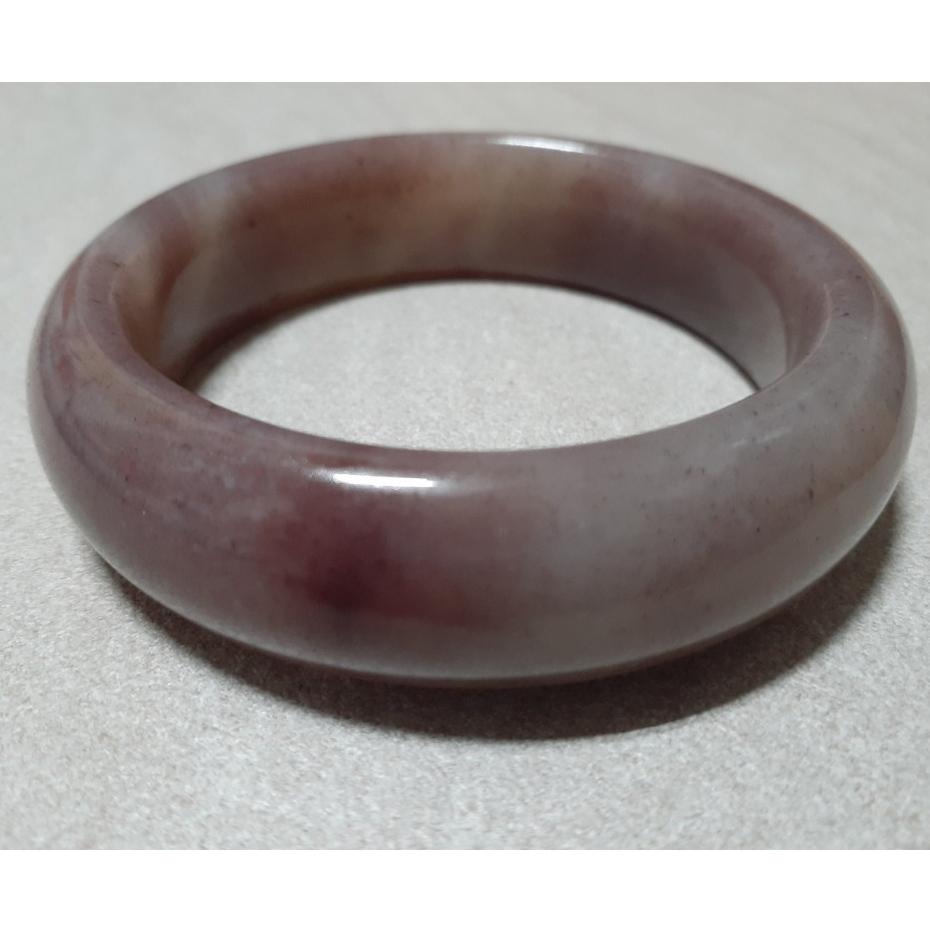 【三寶坊】天然佘太手鐲 62圈口 草莓醬 小胖鐲 平安鐲 佘太翠 手鐲大圈口 N138-細節圖6