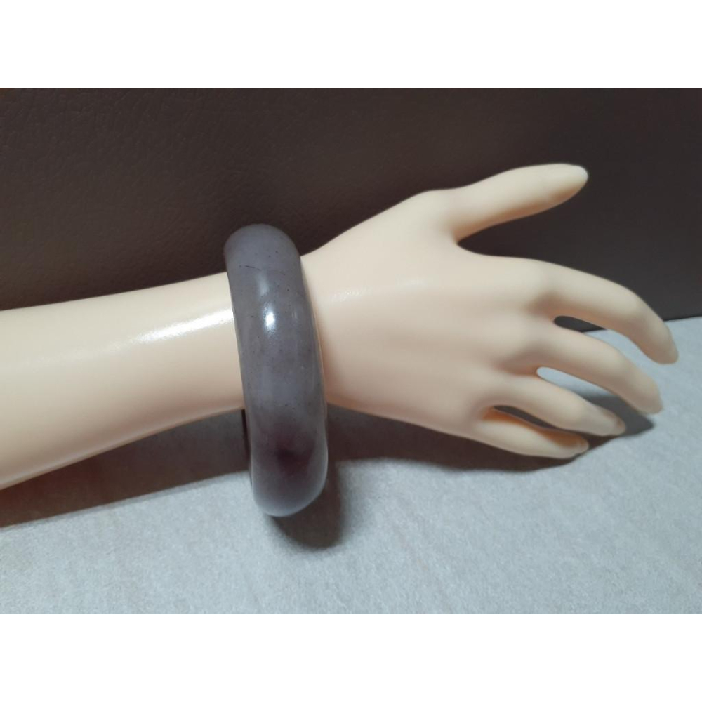 【三寶坊】天然佘太手鐲 62圈口 草莓醬 小胖鐲 平安鐲 佘太翠 手鐲大圈口 N138-細節圖8