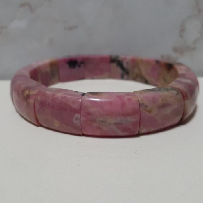 【三寶坊】天然薔薇輝石 鐲排 手串/手珠/手鍊/手環 薔薇石 玫瑰石-細節圖3
