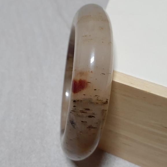 【三寶坊】天然佘太翠手鐲 55圈口 佘太踏雪尋梅 平安鐲 手鐲小圈口 N310-細節圖4