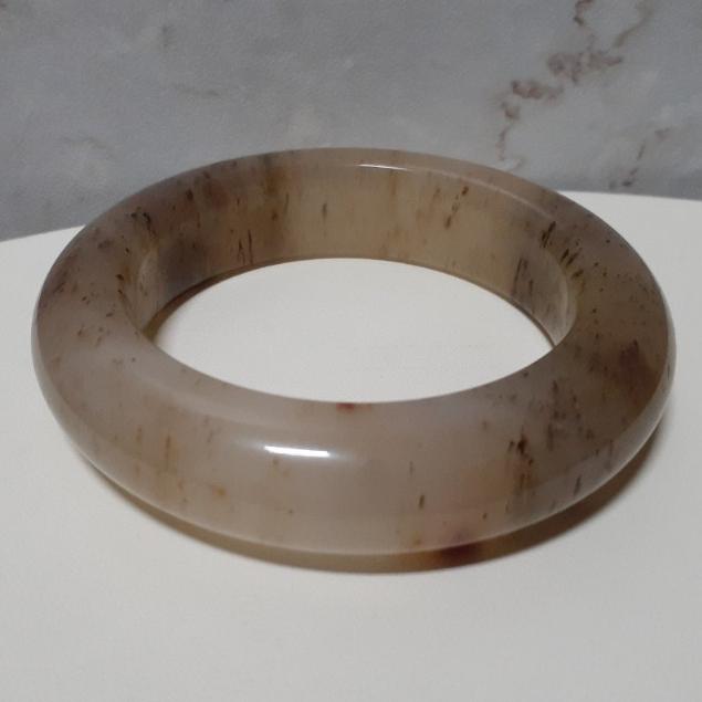 【三寶坊】天然佘太翠手鐲 55圈口 佘太踏雪尋梅 平安鐲 手鐲小圈口 N310-細節圖6