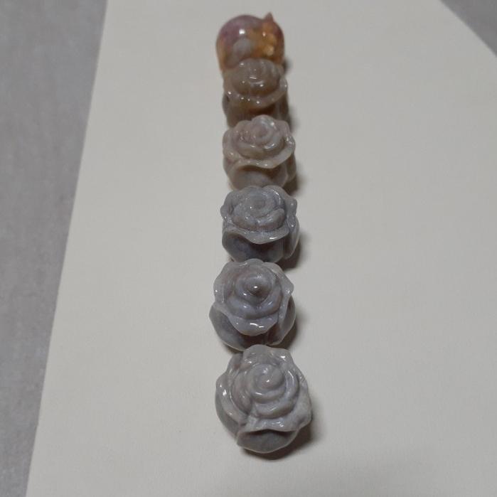 【三寶坊】珊瑚玉玫瑰花 珊瑚玉牛 無通孔配件 菊花玉 造型雕件 無通孔 小擺件 小公仔-細節圖5