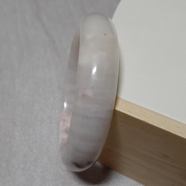 【三寶坊】天然金絲玉手鐲 63圈口 櫻花粉 平安鐲 手鐲大圈口 N210-細節圖4