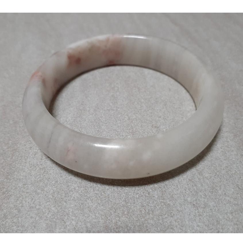 【三寶坊】天然金絲玉手鐲 63圈口 櫻花粉 平安鐲 手鐲大圈口 N210-細節圖6