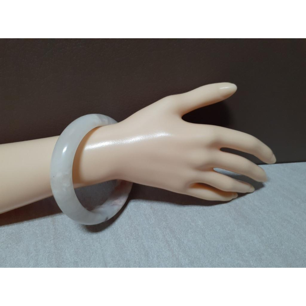 【三寶坊】天然金絲玉手鐲 63圈口 櫻花粉 平安鐲 手鐲大圈口 N210-細節圖7