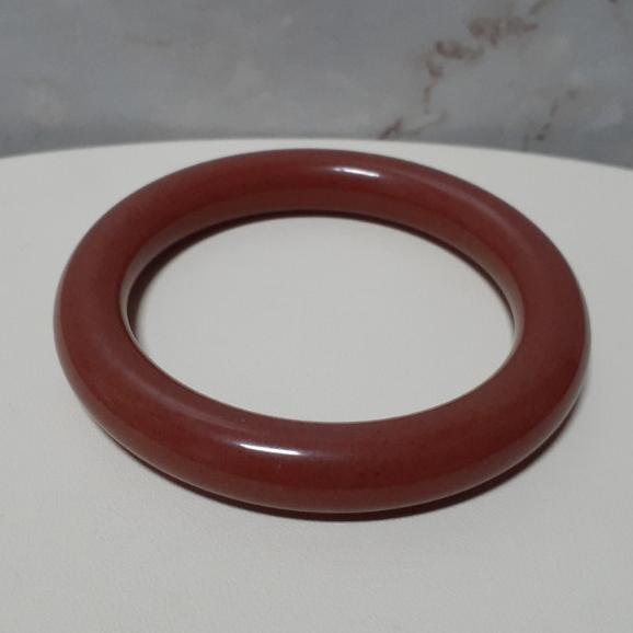 【三寶坊】天然佘太翠手鐲 55圈口 佘太紅 圓條 手鐲小圈口 N303-細節圖7