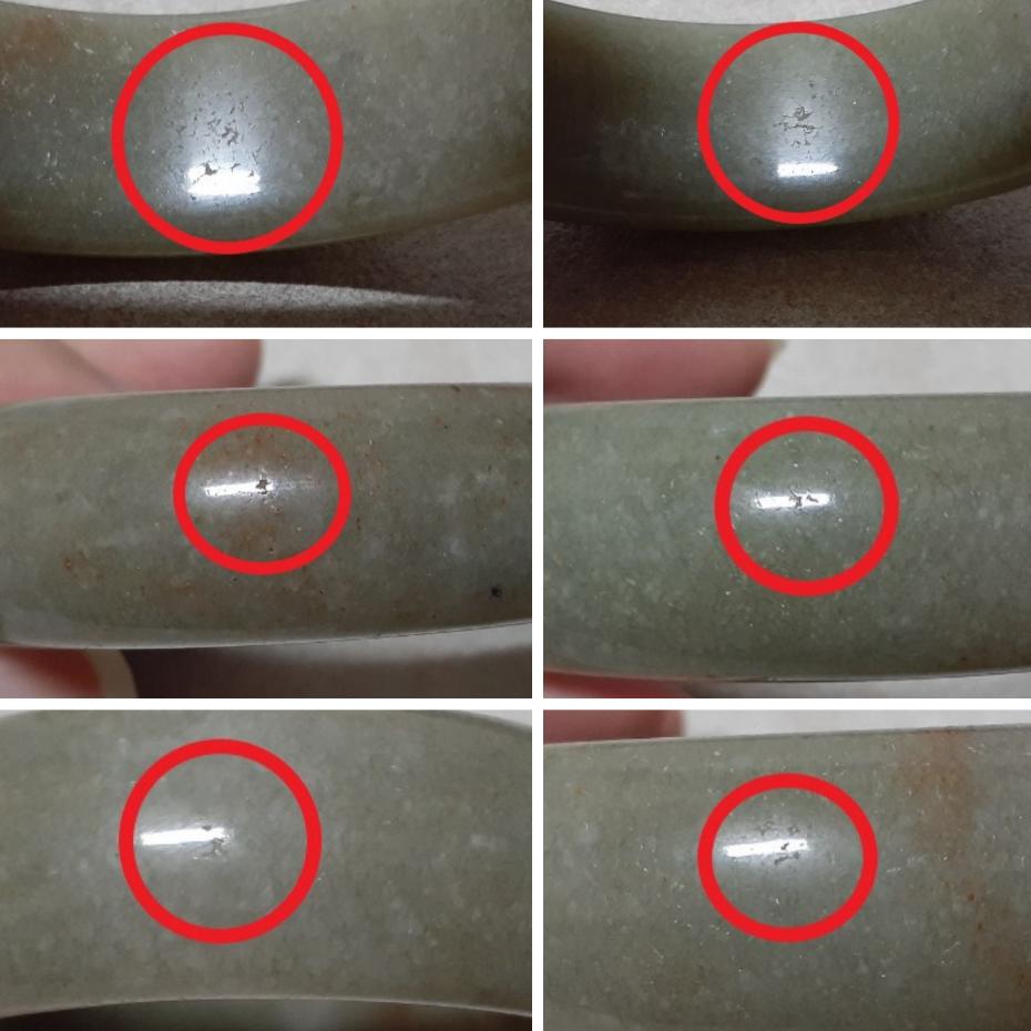 【三寶坊】天然佘太翠手鐲 56圈口 佘太綠 平安鐲 手鐲大圈口 N300-細節圖7