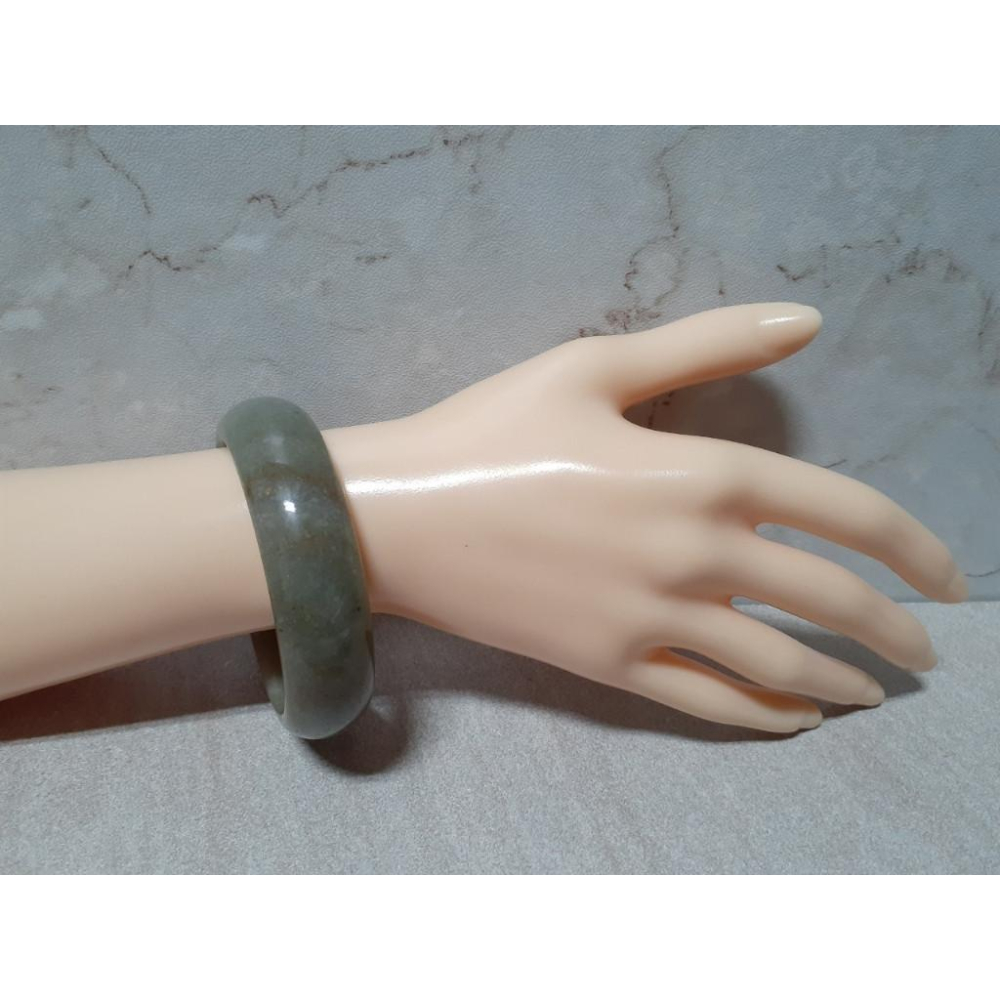 【三寶坊】天然佘太翠手鐲 56圈口 佘太綠 平安鐲 手鐲大圈口 N300-細節圖8