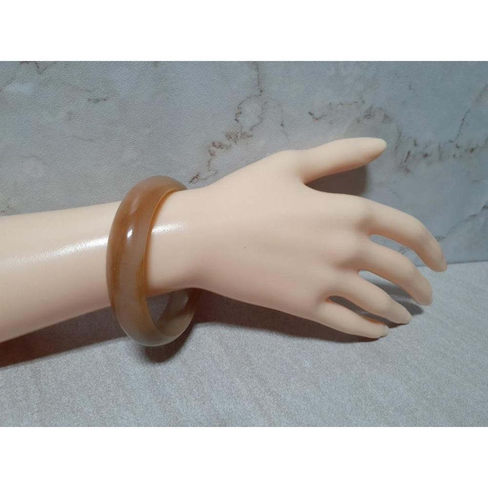 【三寶坊】天然佘太翠手鐲 56圈口 佘太糖料 平安鐲 手鐲小圈口 N306-細節圖8