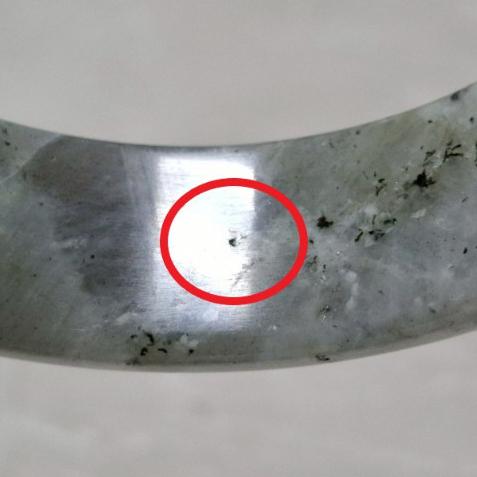 【三寶坊】天然拉長石手鐲 57圈口 平安鐲 灰月光手鐲大圈口 N545-細節圖7