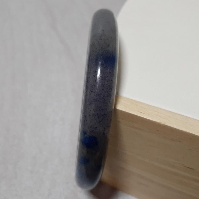 【三寶坊】天然K2手鐲 63圈口 藍草莓晶 平安鐲 藍銅礦手鐲大圈口 N356-細節圖4