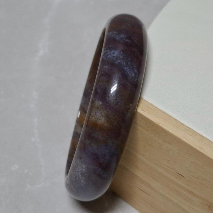 【三寶坊】天然海洋碧玉手鐲 62圈口 平安鐲 海洋瑪瑙手鐲大圈口 N516-細節圖2