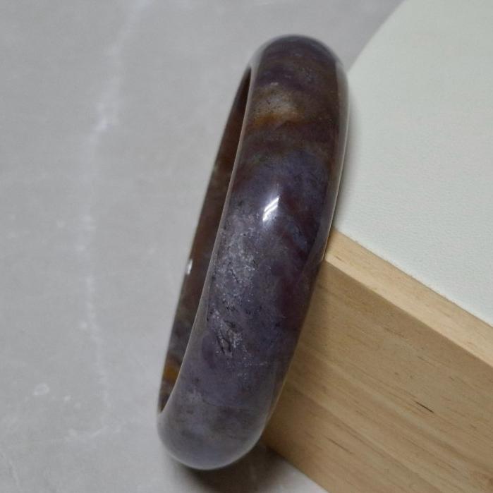 【三寶坊】天然海洋碧玉手鐲 62圈口 平安鐲 海洋瑪瑙手鐲大圈口 N516-細節圖3