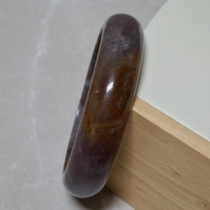 【三寶坊】天然海洋碧玉手鐲 62圈口 平安鐲 海洋瑪瑙手鐲大圈口 N516-細節圖4