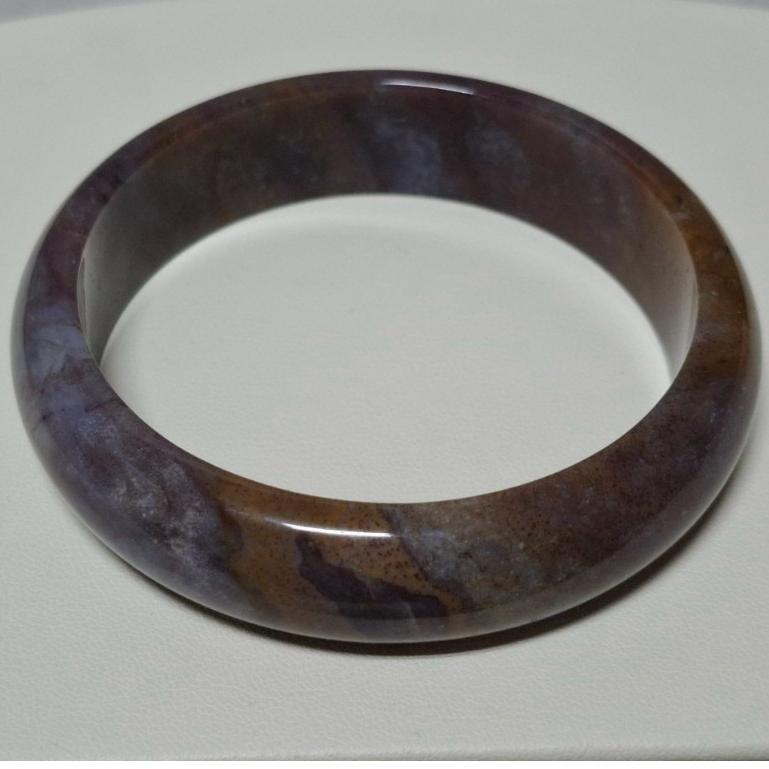 【三寶坊】天然海洋碧玉手鐲 62圈口 平安鐲 海洋瑪瑙手鐲大圈口 N516-細節圖5