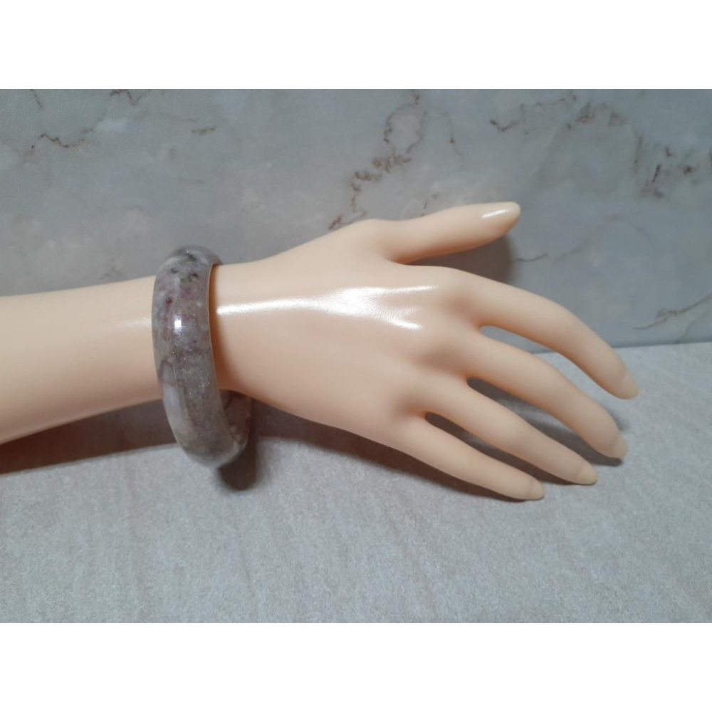 【三寶坊】天然梅花碧璽手鐲 56圈口 平安鐲 手鐲大圈口 N268 電氣石-細節圖8