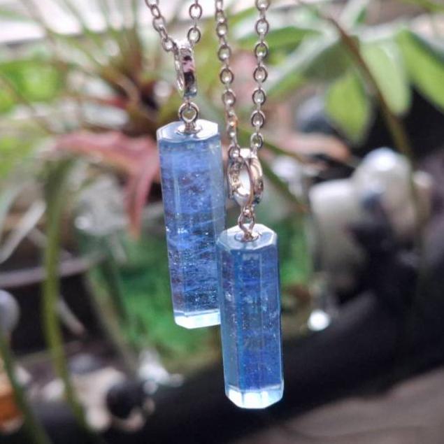 【三寶坊】海藍寶項鍊 魔鬼海藍寶純銀吊墜 海藍寶墜子 海藍寶純銀項鍊 星辰大海-細節圖2