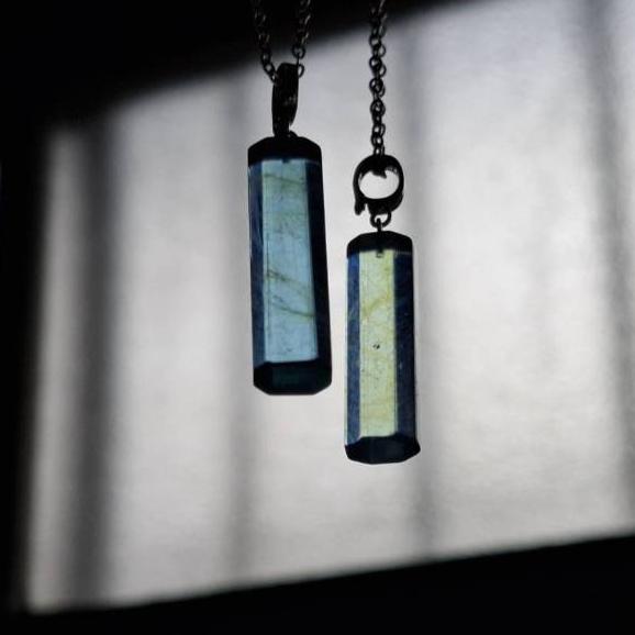 【三寶坊】海藍寶項鍊 魔鬼海藍寶純銀吊墜 海藍寶墜子 海藍寶純銀項鍊 星辰大海-細節圖3