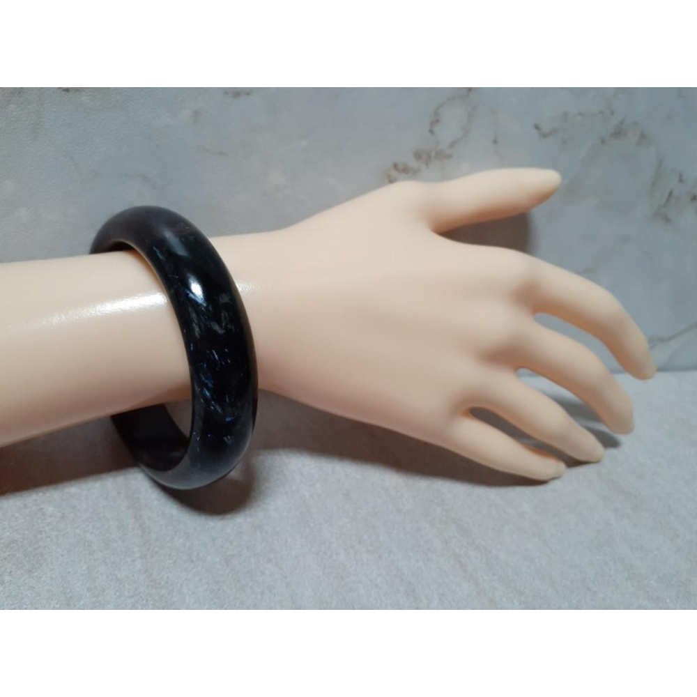 【三寶坊】煙花石榴石手鐲 56圈口 黑龍晶手鐲 藍閃石 平安鐲 手鐲大圈口 N239 女人石 煙花玉-細節圖8