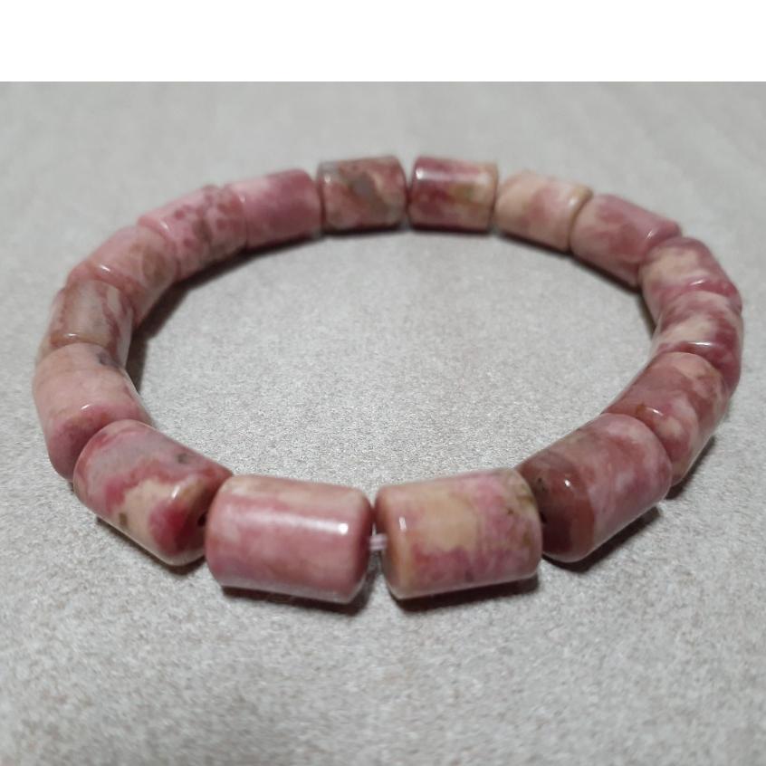 【三寶坊】天然薔薇輝石 8mm 桶珠 手串/手珠/手鍊/手環 薔薇石 玫瑰石-細節圖2