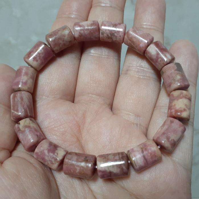 【三寶坊】天然薔薇輝石 8mm 桶珠 手串/手珠/手鍊/手環 薔薇石 玫瑰石-細節圖5