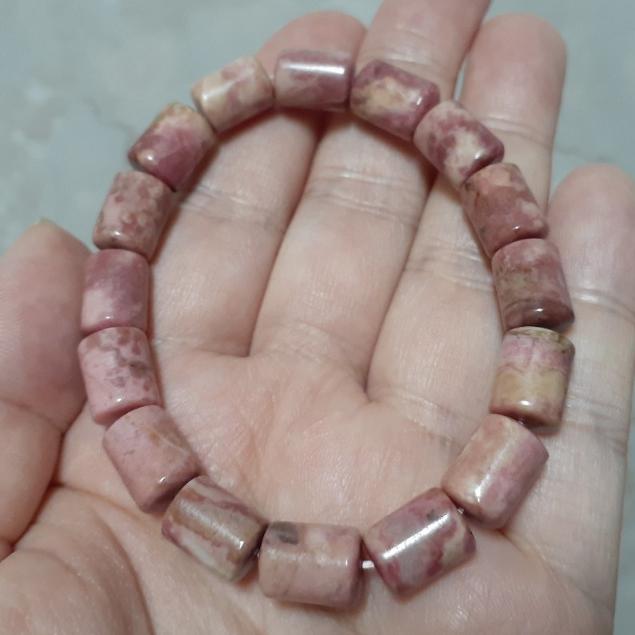 【三寶坊】天然薔薇輝石 8mm 桶珠 手串/手珠/手鍊/手環 薔薇石 玫瑰石-細節圖6