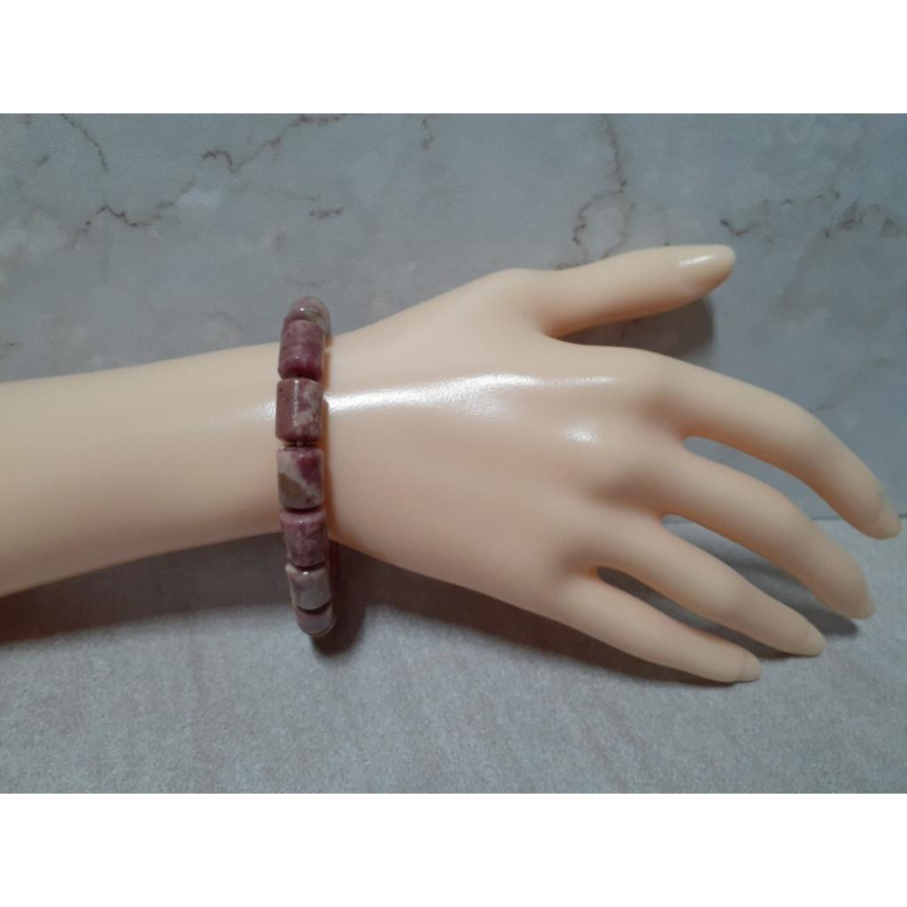 【三寶坊】天然薔薇輝石 8mm 桶珠 手串/手珠/手鍊/手環 薔薇石 玫瑰石-細節圖8