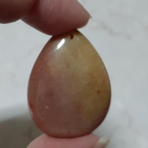 【三寶坊】天然珊瑚玉 吊墜 水滴型 引人注目系 人魚的眼淚 無事牌 菊花石 珊瑚玉吊墜 W20-W23-細節圖7