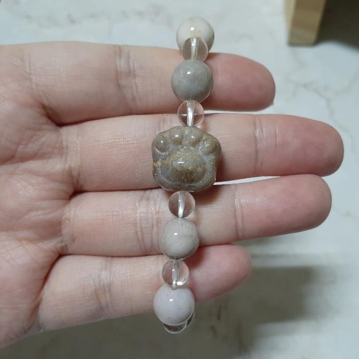 【三寶坊】天然珊瑚玉手串 貓掌 設計款 貓掌手鍊 珊瑚玉手串/手珠/手鍊/手排/手環 H9-細節圖3