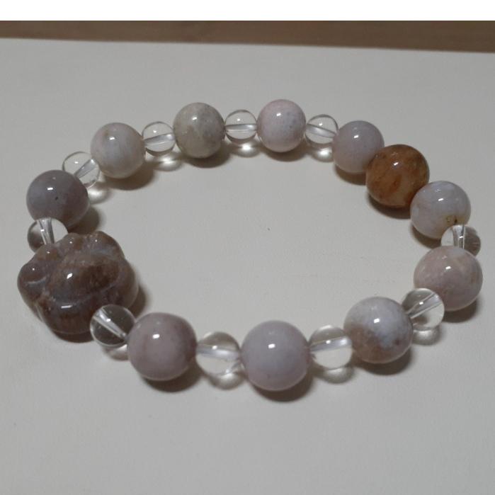 【三寶坊】天然珊瑚玉手串 貓掌 設計款 貓掌手鍊 珊瑚玉手串/手珠/手鍊/手排/手環 H9-細節圖5