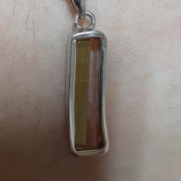 【三寶坊】鈦晶項鍊 鈦晶純銀包邊吊墜 鈦晶墜子 天然鈦晶-細節圖7