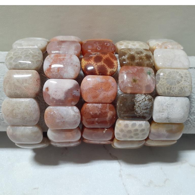 【三寶坊】天然珊瑚玉手排 透透系列 珊瑚玉手牌 珊瑚玉手鍊 Y8-Y12-細節圖2