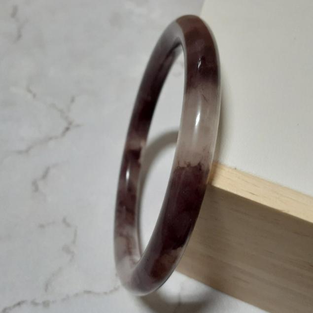 【三寶坊】天然金絲玉手鐲 63圈口 圓條 手鐲大圈口 N79-細節圖2