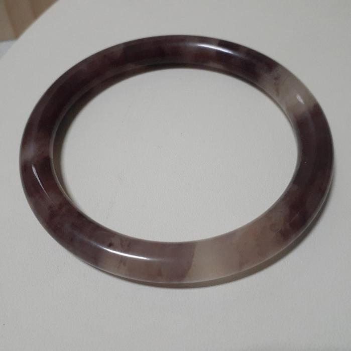 【三寶坊】天然金絲玉手鐲 63圈口 圓條 手鐲大圈口 N79-細節圖6