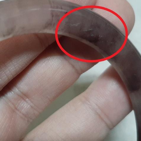 【三寶坊】天然金絲玉手鐲 63圈口 圓條 手鐲大圈口 N79-細節圖9