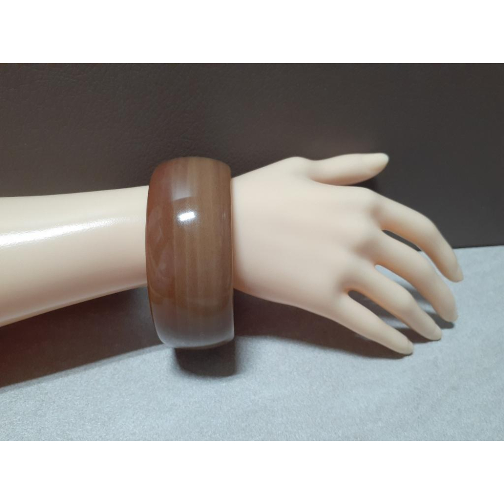 【三寶坊】天然佘太手鐲 65圈口 腰纏萬貫 千層糕 輪胎鐲 寬鐲 佘太翠 手鐲大圈口 N106-細節圖7