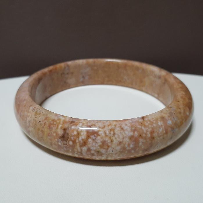 【三寶坊】天然阿拉善手鐲 64圈口 星空阿拉善 平安鐲 瑪瑙手鐲大圈口 N208-細節圖5