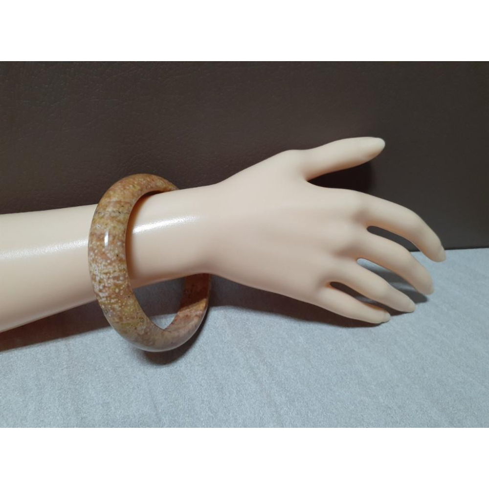 【三寶坊】天然阿拉善手鐲 64圈口 星空阿拉善 平安鐲 瑪瑙手鐲大圈口 N208-細節圖7