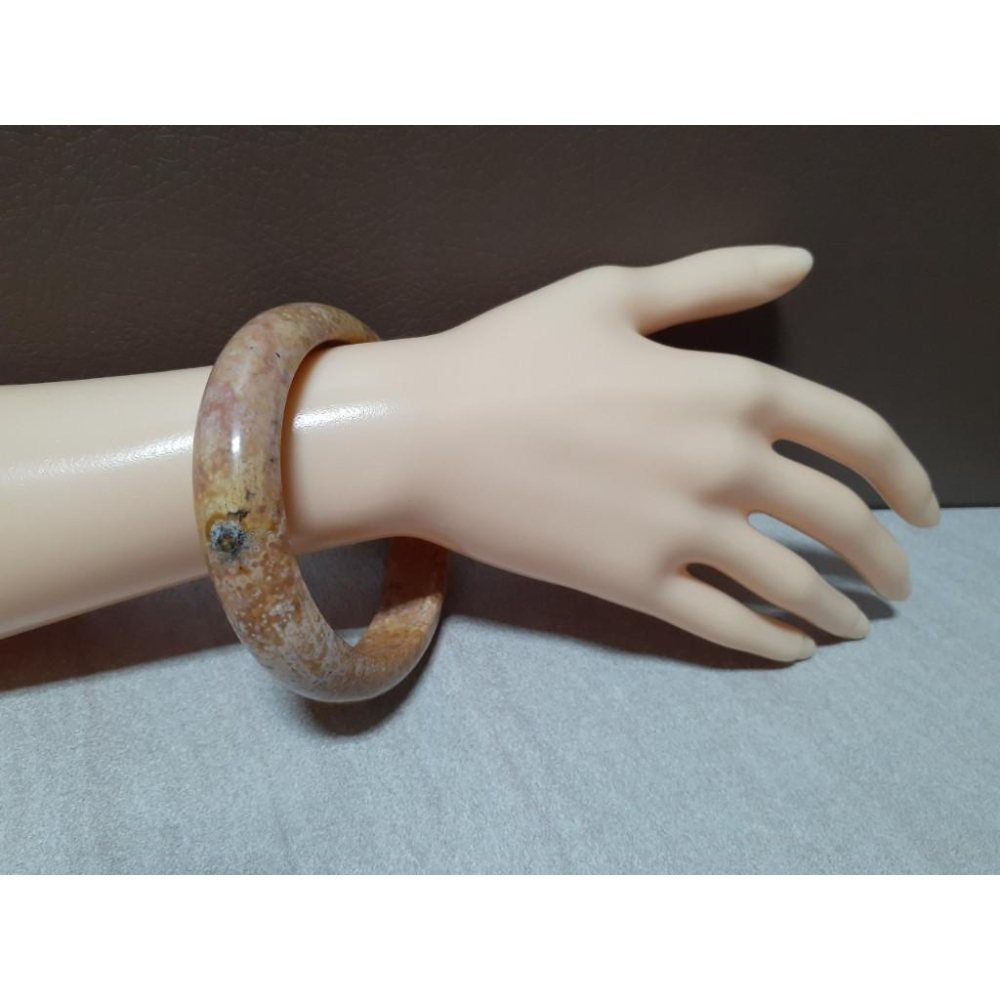 【三寶坊】天然阿拉善手鐲 64圈口 星空阿拉善 平安鐲 瑪瑙手鐲大圈口 N208-細節圖8