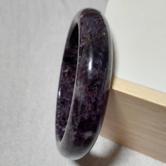 【三寶坊】天然紫鋰雲母手鐲 62圈口 平安鐲 手鐲大圈口 N320-細節圖2