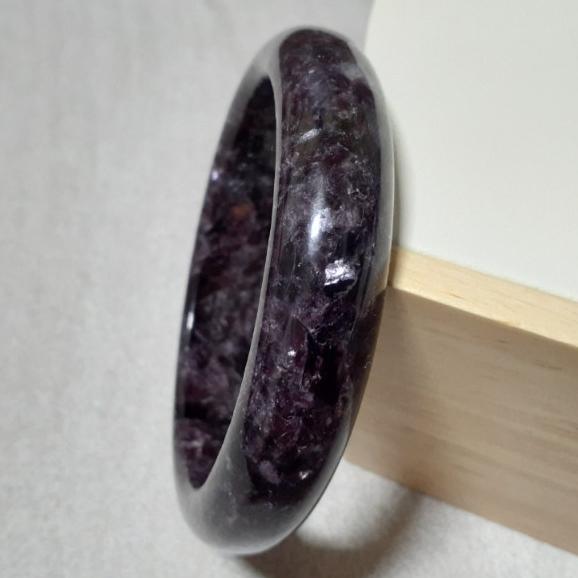 【三寶坊】天然紫鋰雲母手鐲 62圈口 平安鐲 手鐲大圈口 N320-細節圖3