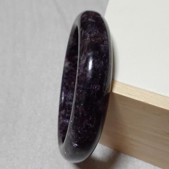 【三寶坊】天然紫鋰雲母手鐲 62圈口 平安鐲 手鐲大圈口 N320-細節圖4