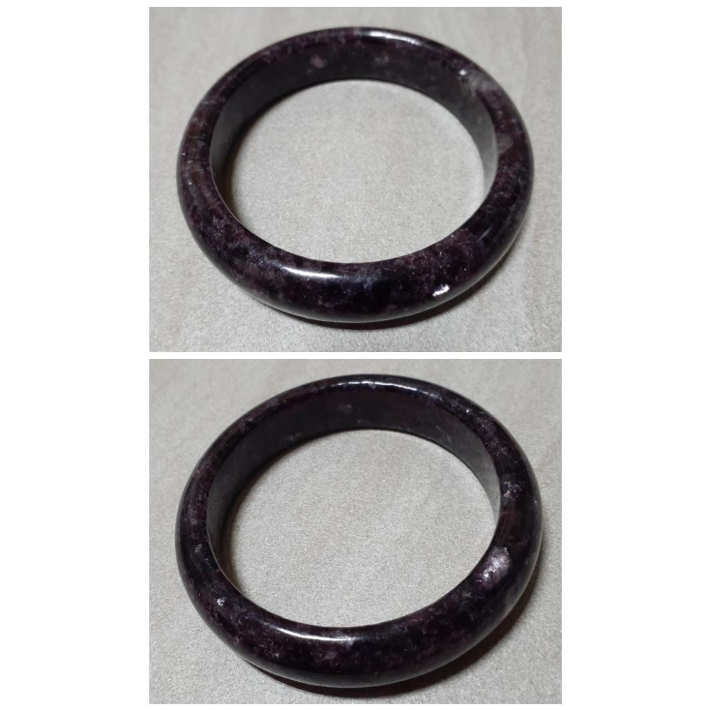 【三寶坊】天然紫鋰雲母手鐲 62圈口 平安鐲 手鐲大圈口 N320-細節圖6