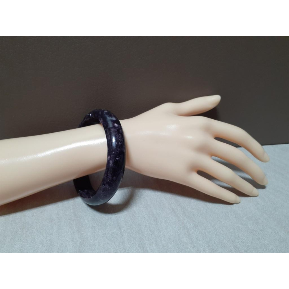 【三寶坊】天然紫鋰雲母手鐲 62圈口 平安鐲 手鐲大圈口 N320-細節圖8