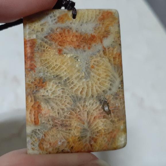 【三寶坊】天然珊瑚玉 無事牌 多彩鳳尾 菊花石 珊瑚玉吊墜 珊瑚玉項鍊 O23-O25-細節圖6