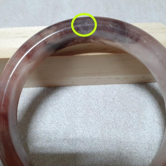 【三寶坊】天然金絲玉手鐲 62圈口 平安鐲 手鐲大圈口 N213-細節圖8