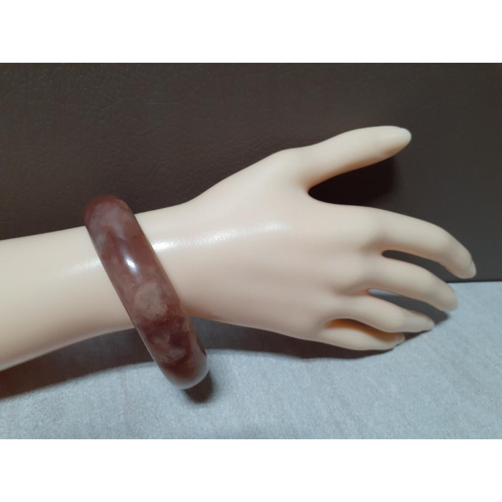 【三寶坊】天然金絲玉手鐲 62圈口 平安鐲 手鐲大圈口 N213-細節圖9