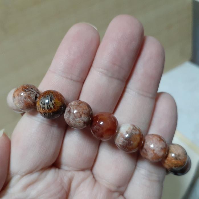 【三寶坊】天然珊瑚玉手串 紅色 熱情火焰設計款 珊瑚玉手串/手珠/手鍊/手排/手環 H11-細節圖5