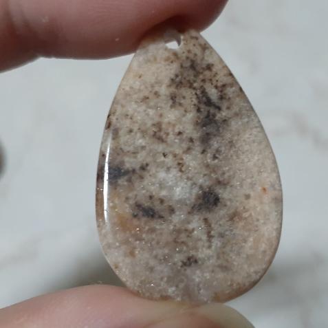 【三寶坊】天然珊瑚玉 吊墜 水滴型 水晶 人魚的眼淚 無事牌 菊花石 珊瑚玉吊墜 W8-W11-細節圖7